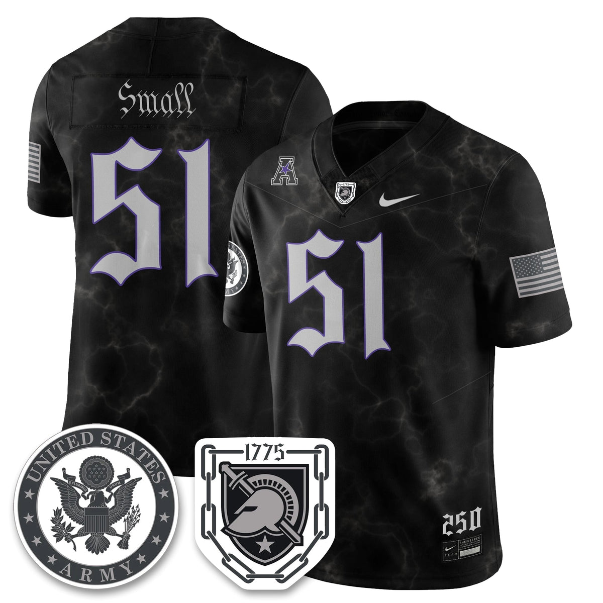 Army Black Knights Vapor Limited Jersey - 250 Years of Service and Sacrifice - Stitched