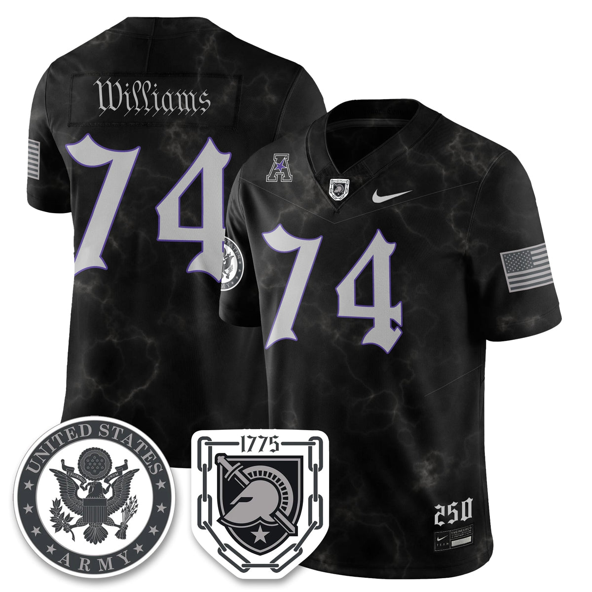Army Black Knights Vapor Limited Jersey - 250 Years of Service and Sacrifice - Stitched