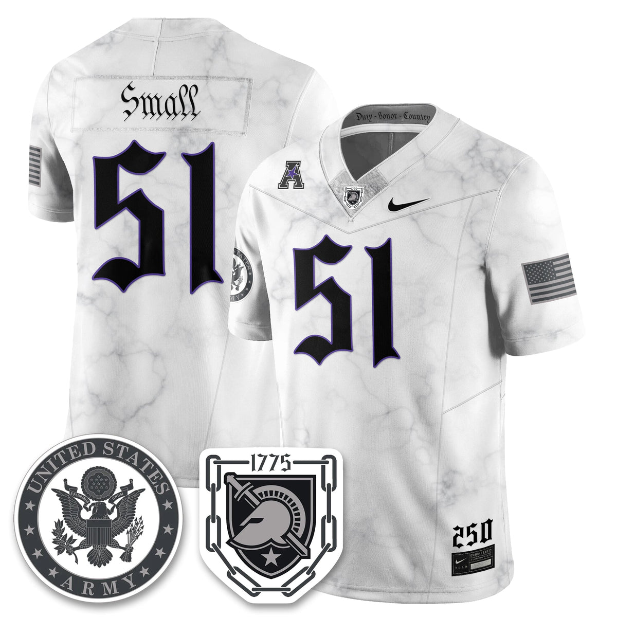 Army Black Knights Vapor Limited Jersey - 250 Years of Service and Sacrifice - Stitched