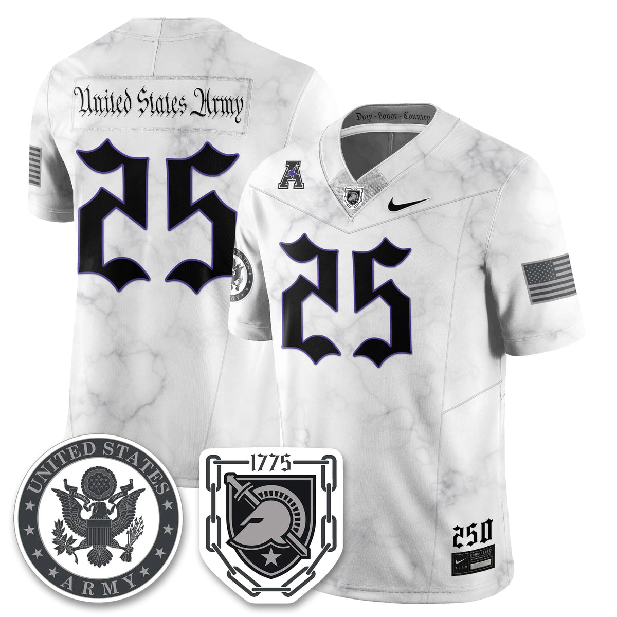 Army Black Knights Vapor Limited Jersey - 250 Years of Service and Sacrifice - Stitched