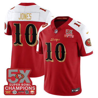 SF Rivalries 5-Time Champions Patch Vapor Limited Jersey - Stitched