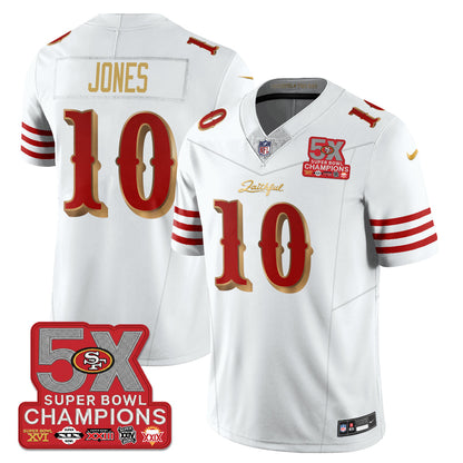 SF Rivalries 5-Time Champions Patch Vapor Limited Jersey - Stitched