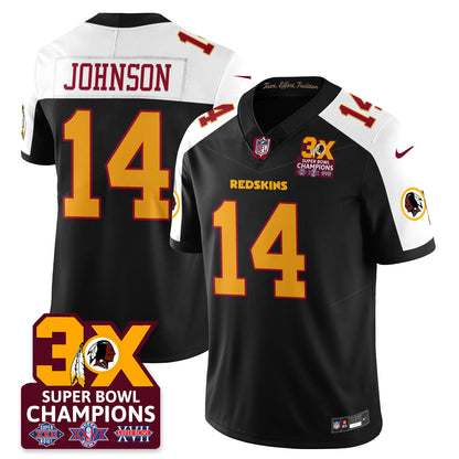 WAS 3-Time Champions Patch Vapor Limited Jersey - Stitched