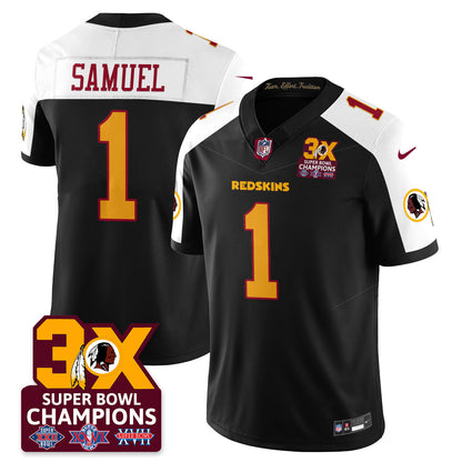 WAS 3-Time Champions Patch Vapor Limited Jersey - Stitched