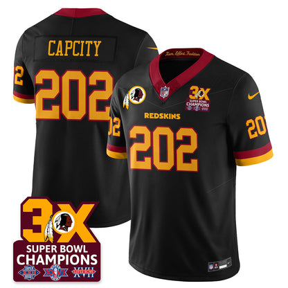 WAS 3-Time Champions Patch Vapor Limited Jersey - Stitched