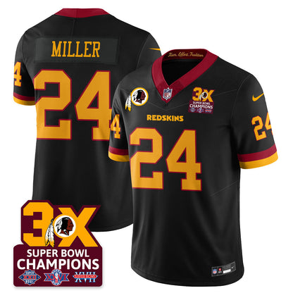 WAS 3-Time Champions Patch Vapor Limited Jersey - Stitched