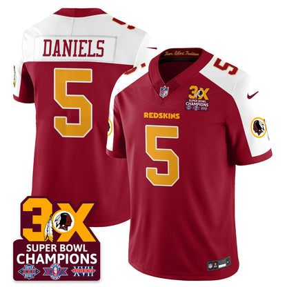 WAS 3-Time Champions Patch Vapor Limited Jersey - Stitched