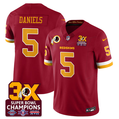 WAS 3-Time Champions Patch Vapor Limited Jersey - Stitched
