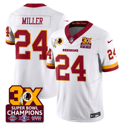 WAS 3-Time Champions Patch Vapor Limited Jersey - Stitched