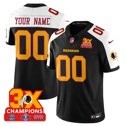 WAS 3-Time Champions Patch Vapor Limited Throwback Jersey - Stitched