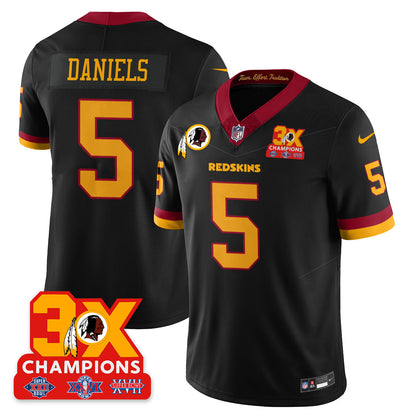 WAS 3-Time Champions Patch Vapor Limited Throwback Jersey - Stitched