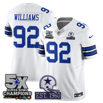 DAL 5-Time Champions Patch Vapor Limited Jersey - Stitched