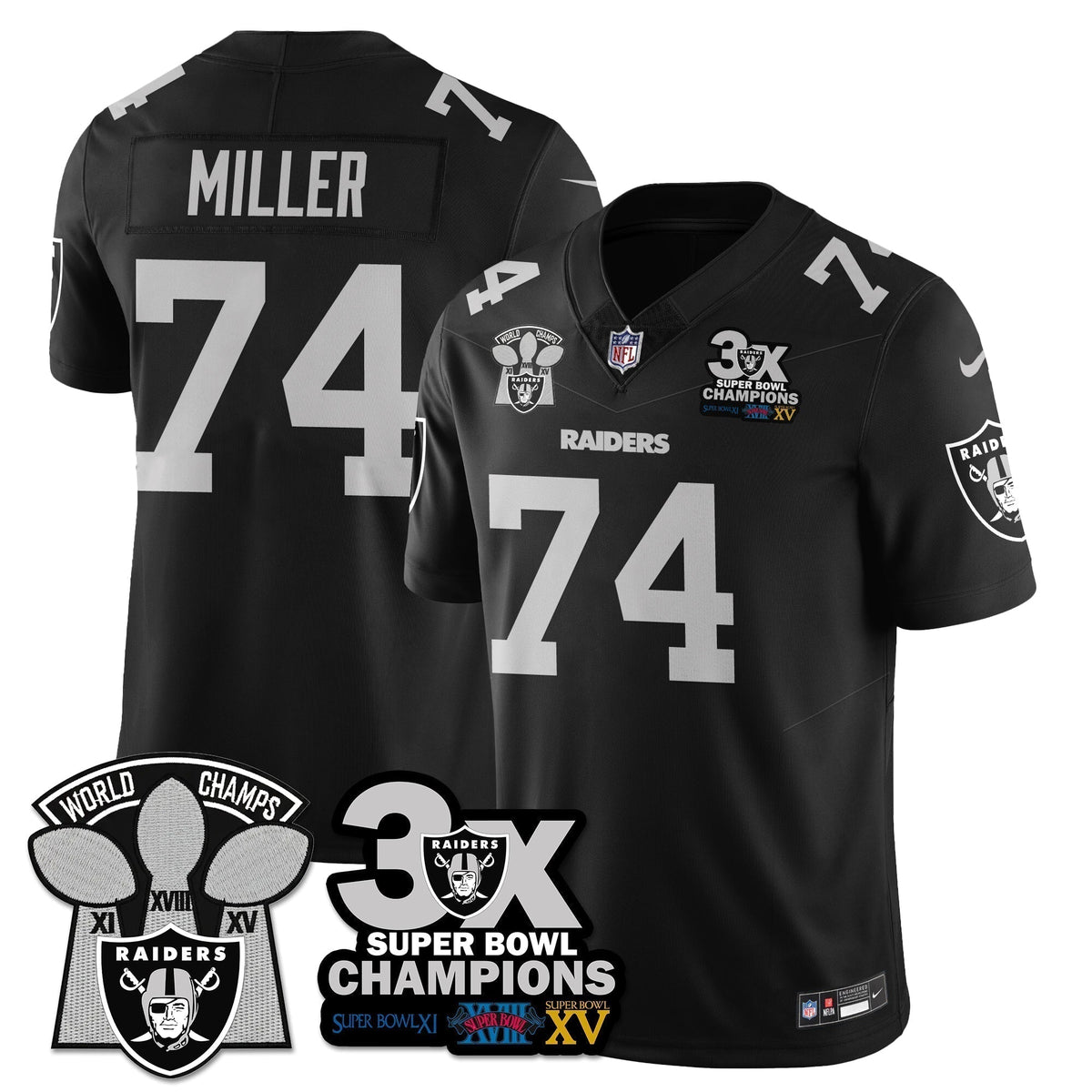 LVR 3-Time Champions Patch Vapor Limited Jersey - Stitched