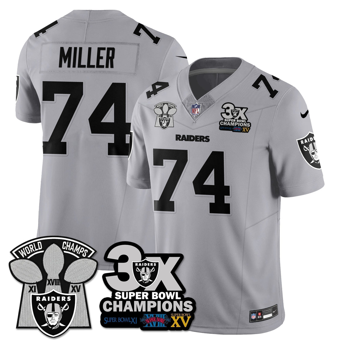 LVR 3-Time Champions Patch Vapor Limited Jersey - Stitched