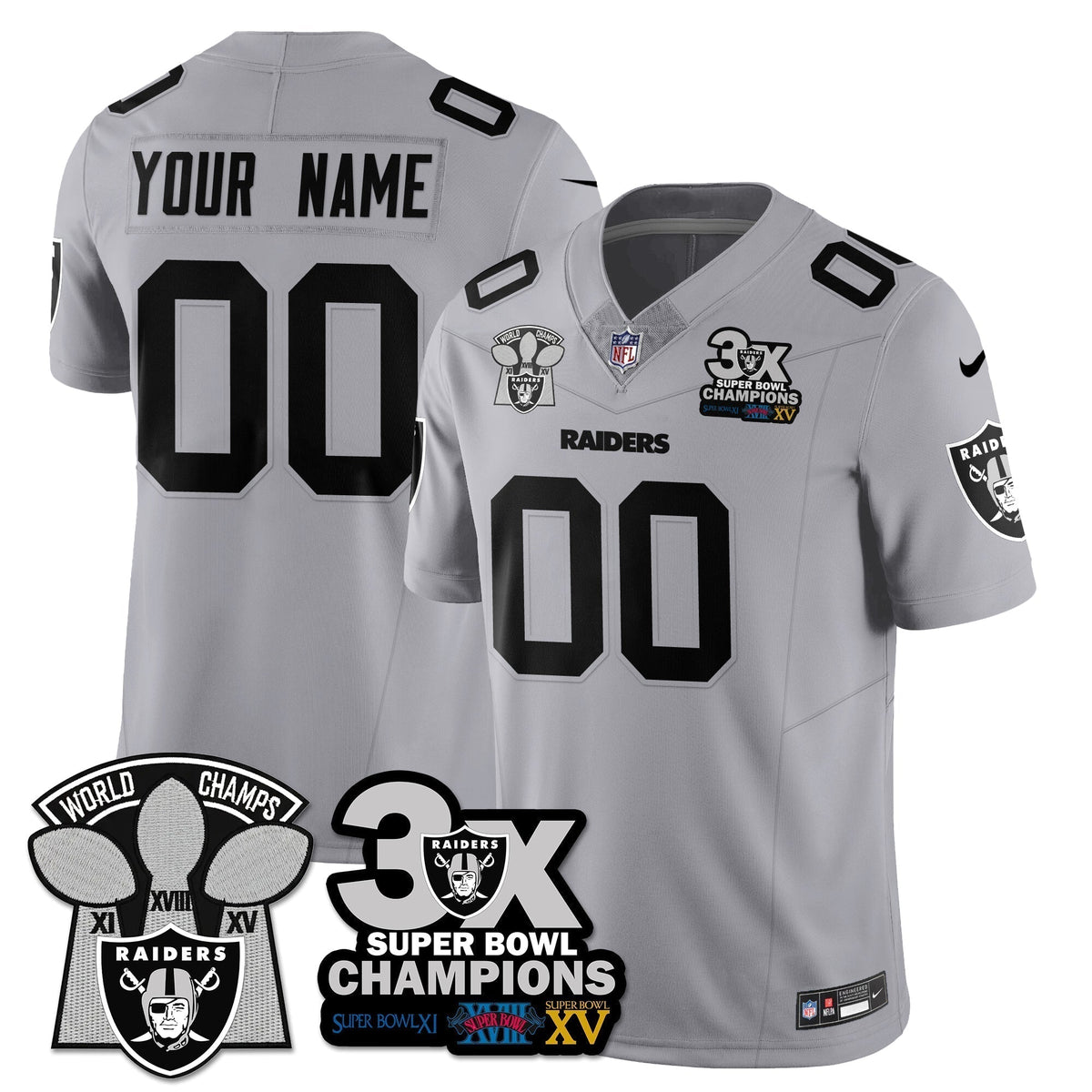 Custom LVR 3-Time Champions Patch Vapor Limited Jersey - Stitched