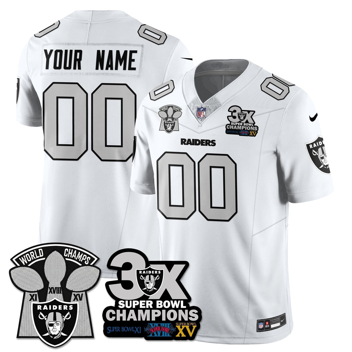 Custom LVR 3-Time Champions Patch Vapor Limited Jersey - Stitched