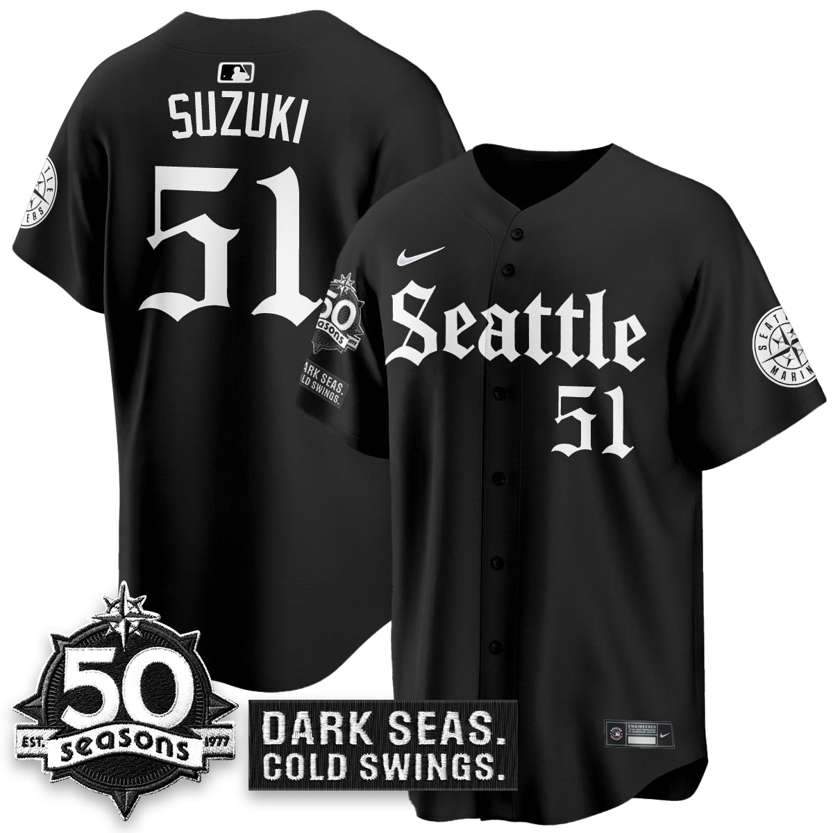SEA 'Gothic Edition' Vapor Premier Limited Jersey - 50th Anniversary - Stitched