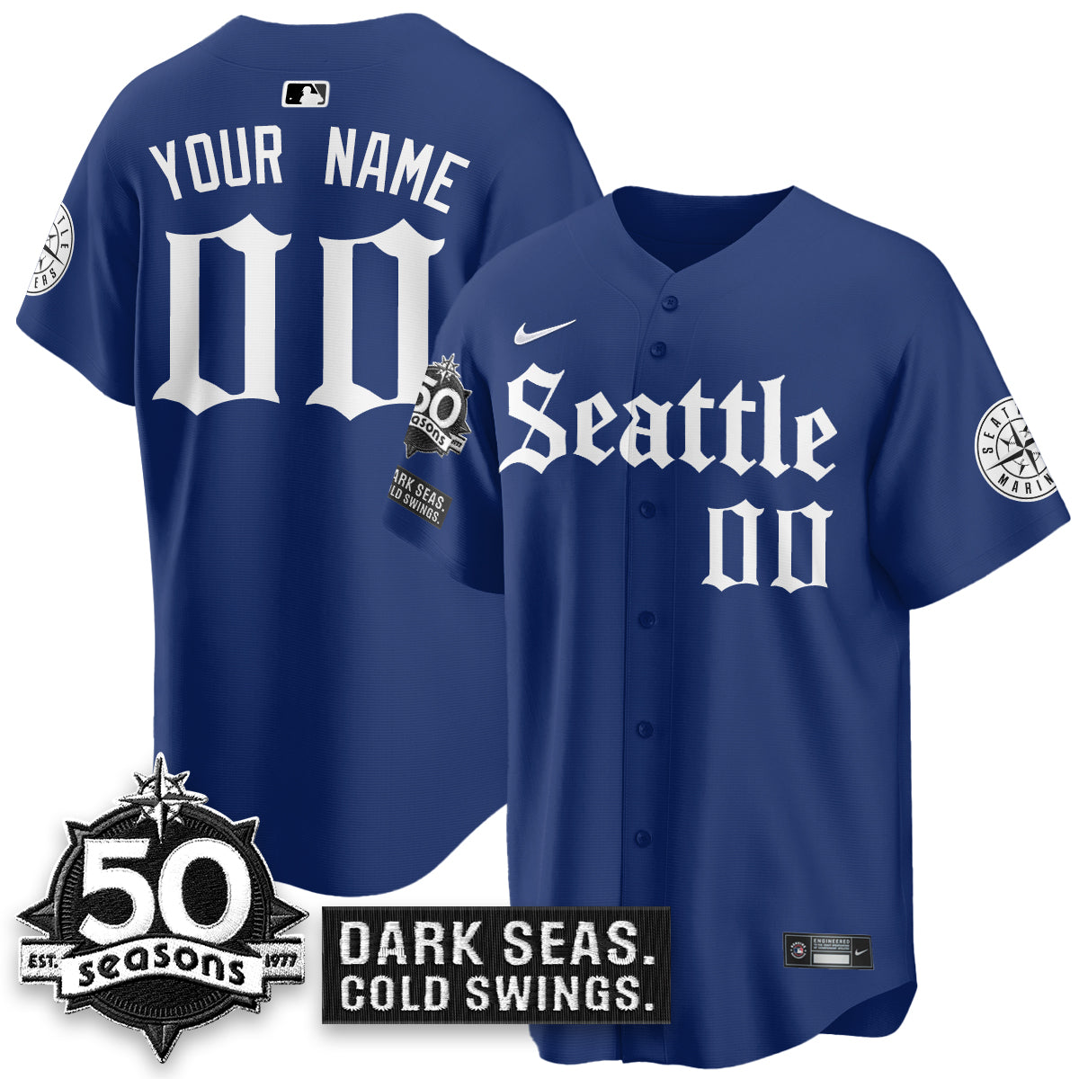 Custom SEA 'Gothic Edition' Vapor Premier Limited Jersey - 50th Anniversary - Stitched (Copy)