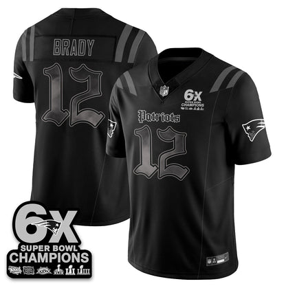NE 'Dark Gothic' Vapor Limited Jersey - 6-Time Champions - Stitched