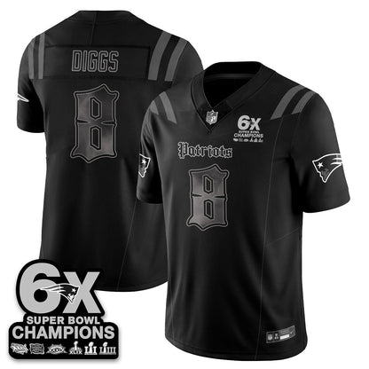 NE 'Dark Gothic' Vapor Limited Jersey - 6-Time Champions - Stitched