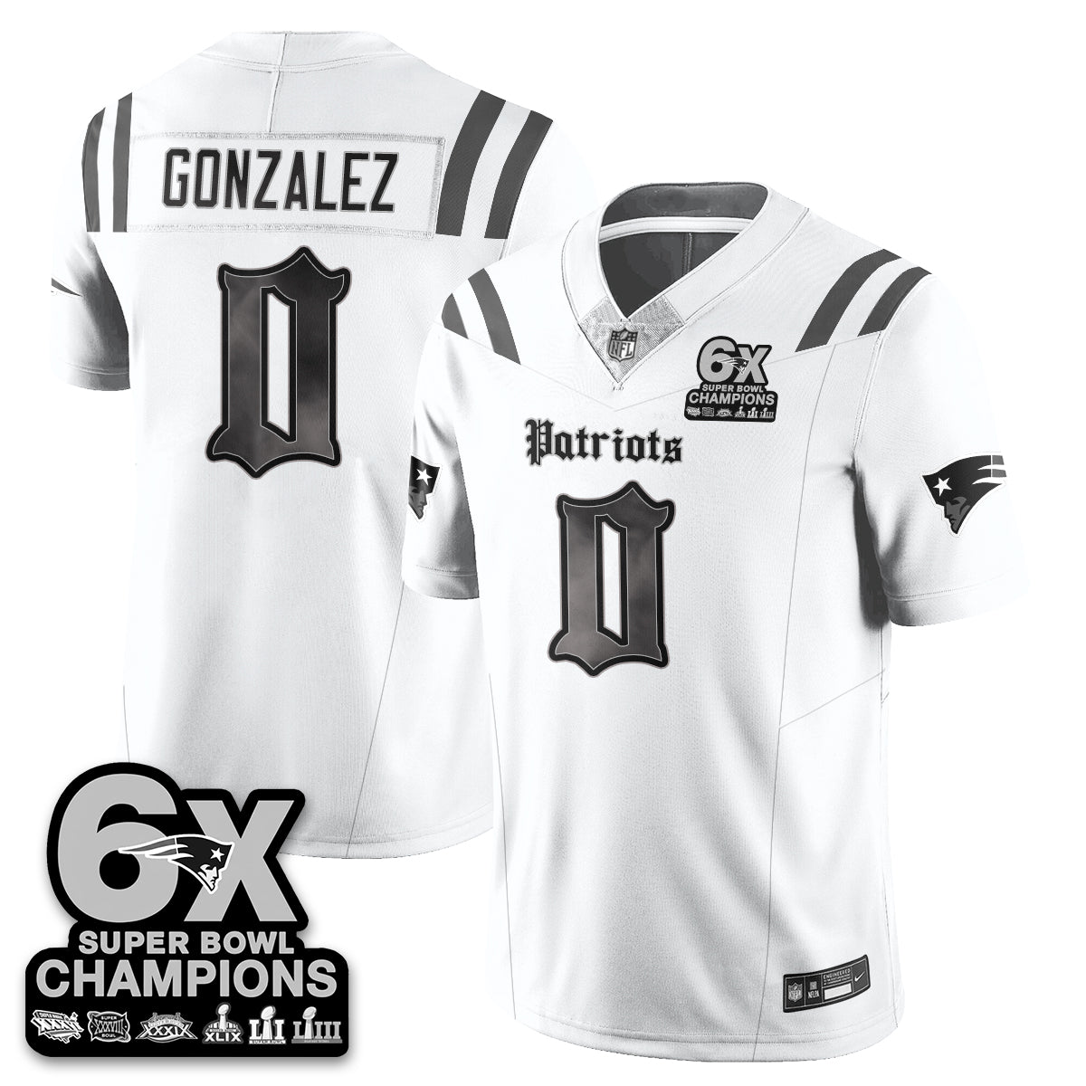 NE 'Dark Gothic' Vapor Limited Jersey - 6-Time Champions - Stitched