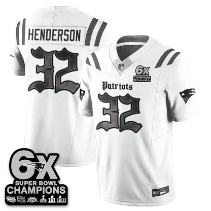 NE 'Dark Gothic' Vapor Limited Jersey - 6-Time Champions - Stitched