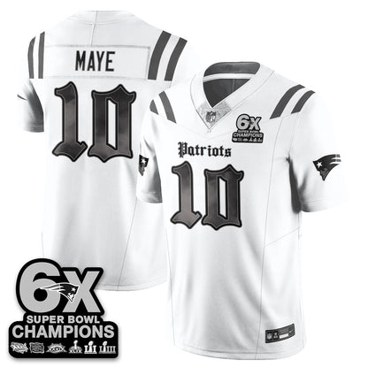 NE 'Dark Gothic' Vapor Limited Jersey - 6-Time Champions - Stitched