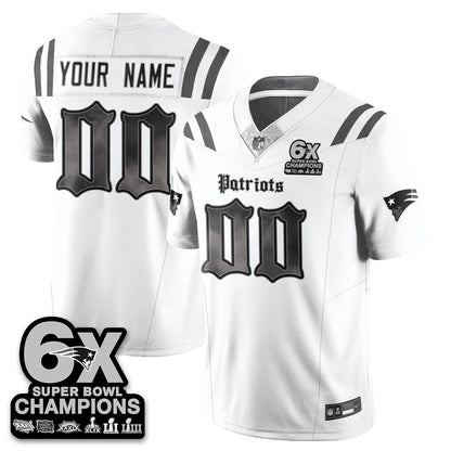 NE 'Dark Gothic' Vapor Limited Jersey - 6-Time Champions - Stitched