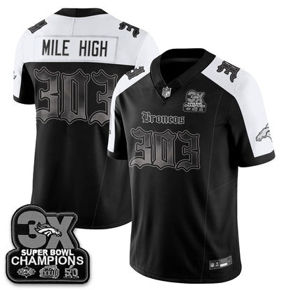 DEN 'Dark Gothic' Vapor Limited Jersey - 3-Time Champions - Stitched