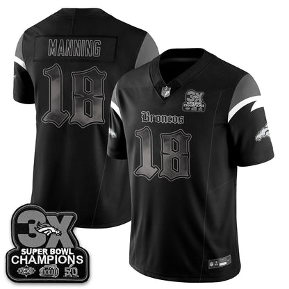 DEN 'Dark Gothic' Vapor Limited Jersey - 3-Time Champions - Stitched