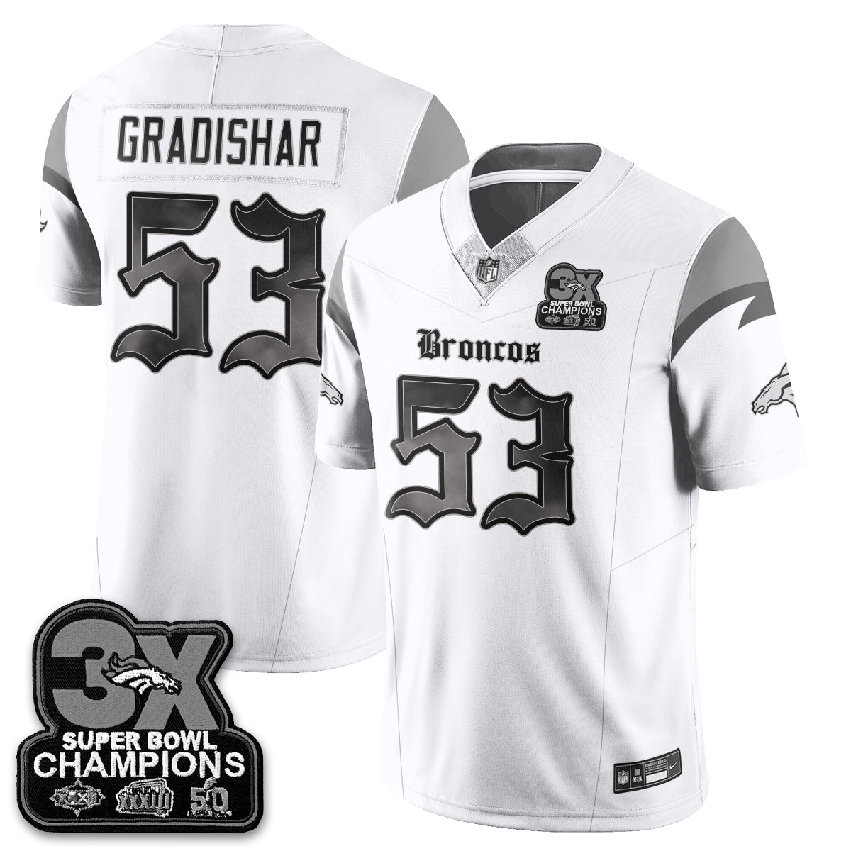 DEN 'Dark Gothic' Vapor Limited Jersey - 3-Time Champions - Stitched