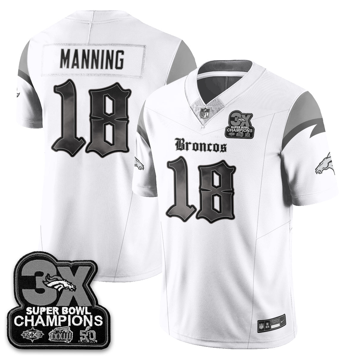 DEN 'Dark Gothic' Vapor Limited Jersey - 3-Time Champions - Stitched