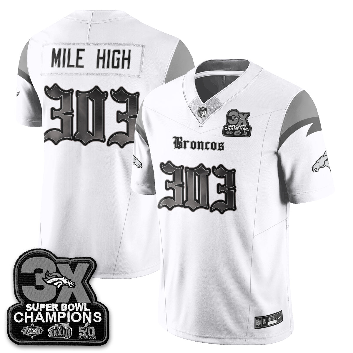 DEN 'Dark Gothic' Vapor Limited Jersey - 3-Time Champions - Stitched