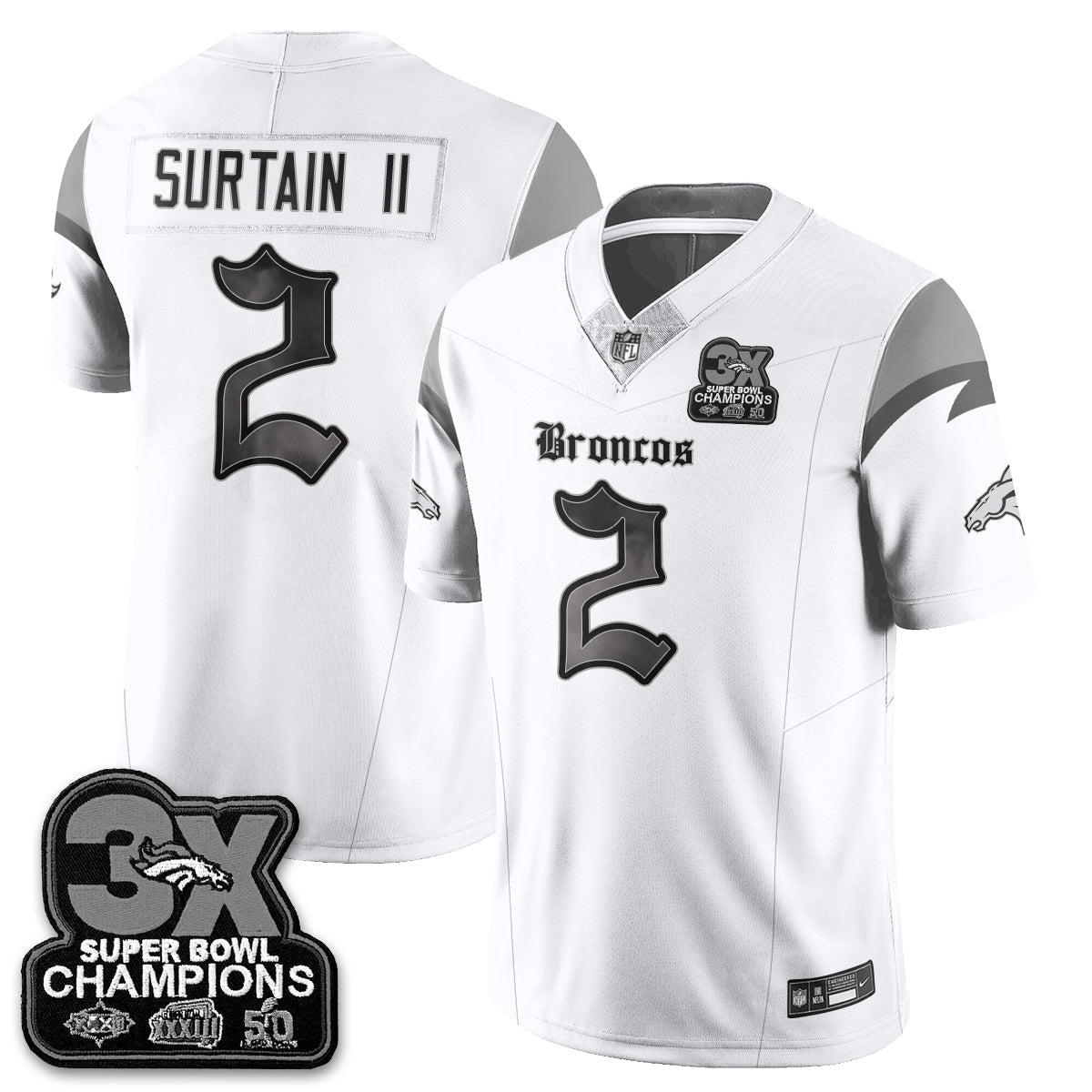 DEN 'Dark Gothic' Vapor Limited Jersey - 3-Time Champions - Stitched