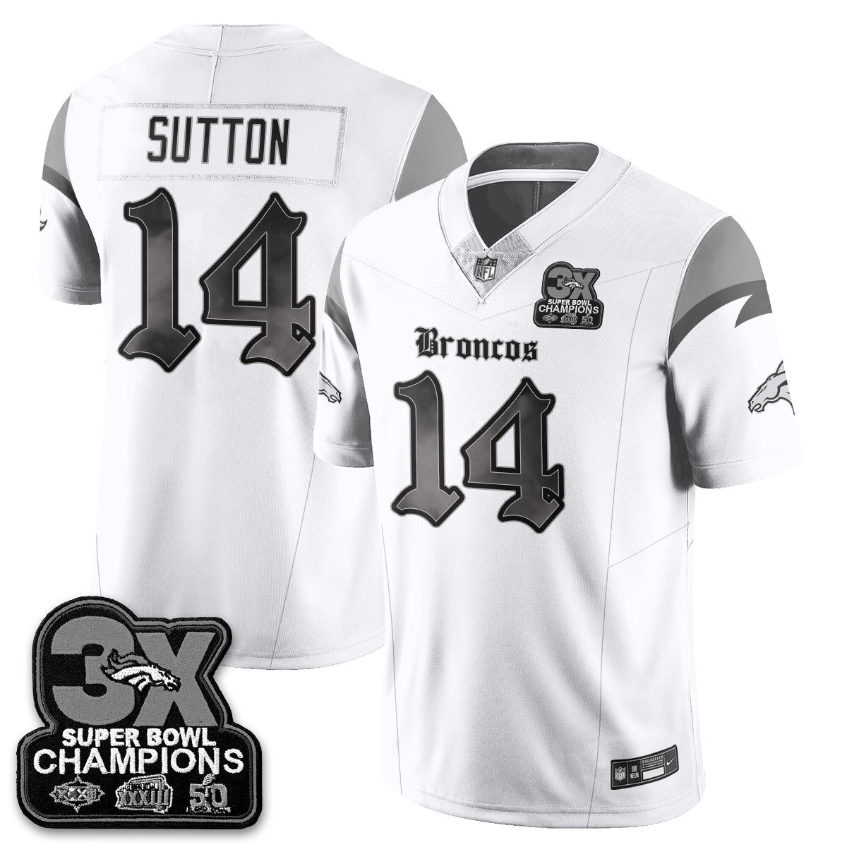 DEN 'Dark Gothic' Vapor Limited Jersey - 3-Time Champions - Stitched