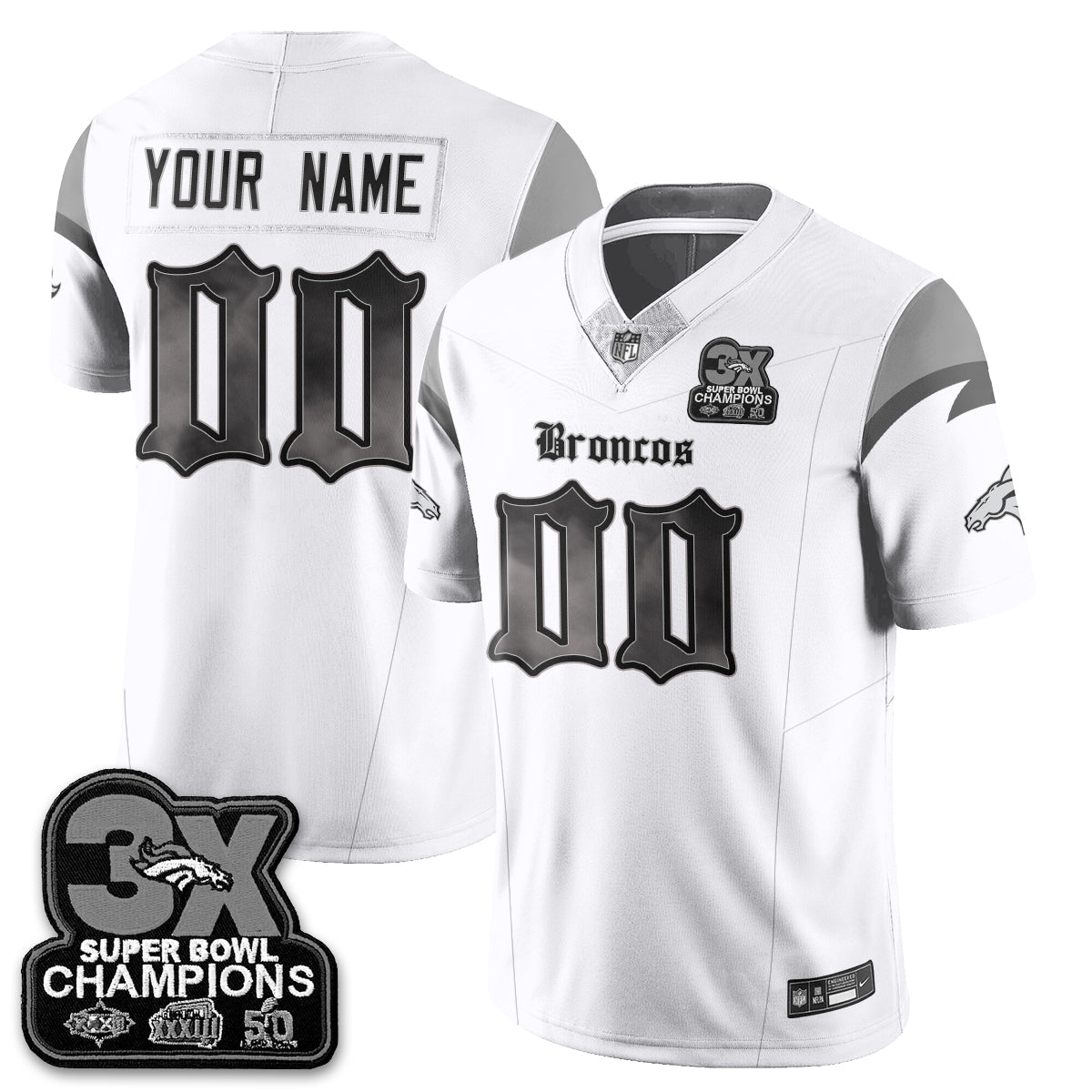 DEN 'Dark Gothic' Vapor Limited Jersey - 3-Time Champions - Stitched