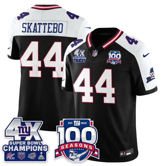 NYG 4-Time Champions Vapor Limited Jersey- 100th Season - Stitched