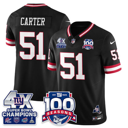 NYG 4-Time Champions Vapor Limited Jersey- 100th Season - Stitched