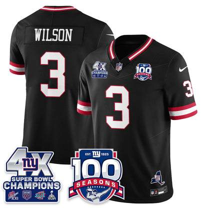 NYG 4-Time Champions Vapor Limited Jersey- 100th Season - Stitched