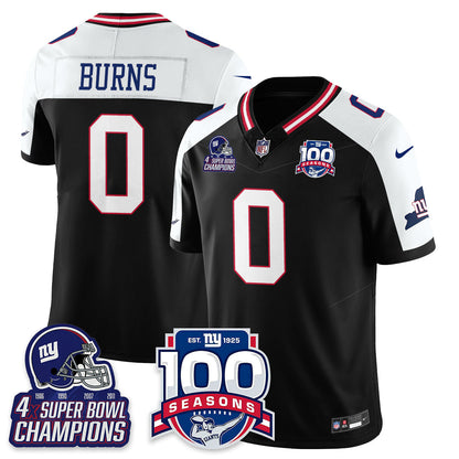 NYG 4-Time Champions Vapor Limited Jersey- 100th Season - Stitched