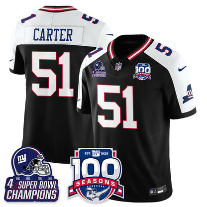 NYG 4-Time Champions Vapor Limited Jersey- 100th Season - Stitched