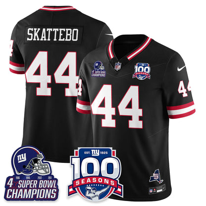 NYG 4-Time Champions Vapor Limited Jersey- 100th Season - Stitched