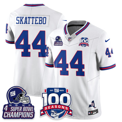 NYG 4-Time Champions Vapor Limited Jersey- 100th Season - Stitched