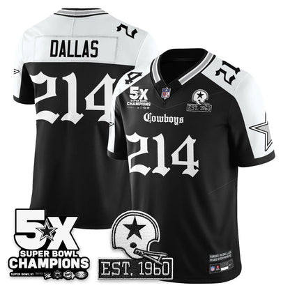 DAL 'Gothic 5-Time Champions Edition' Vapor Limited Jersey - Stitched