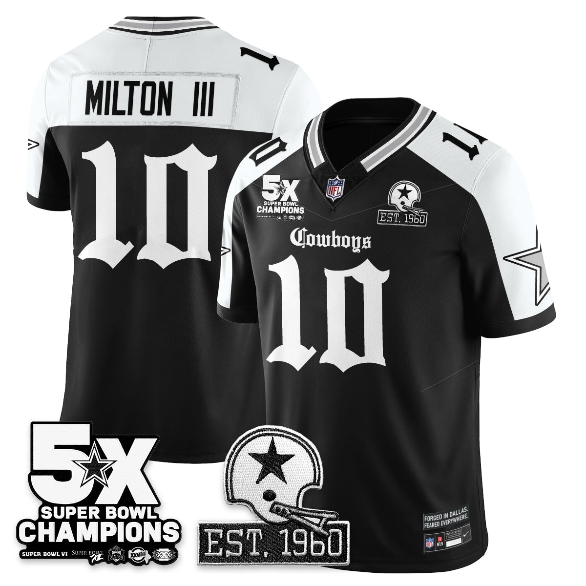 DAL 'Gothic 5-Time Champions Edition' Vapor Limited Jersey - Stitched