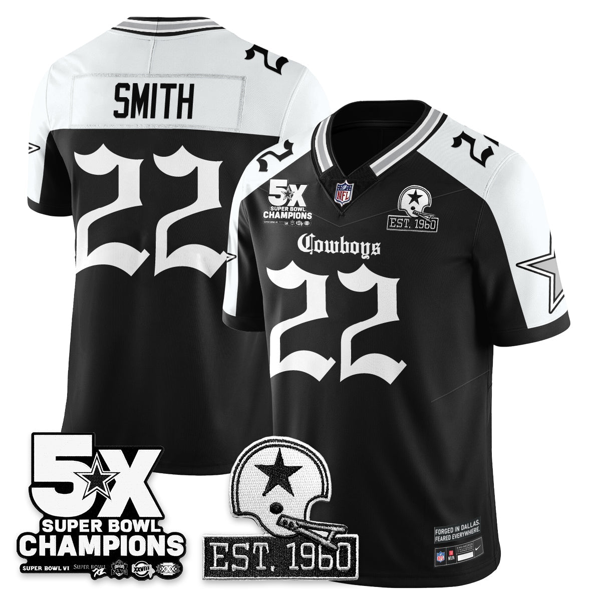 DAL 'Gothic 5-Time Champions Edition' Vapor Limited Jersey - Stitched
