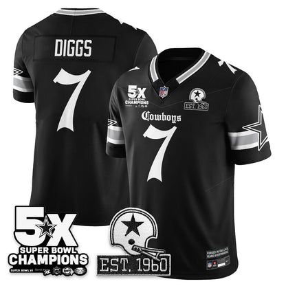 DAL 'Gothic 5-Time Champions Edition' Vapor Limited Jersey - Stitched