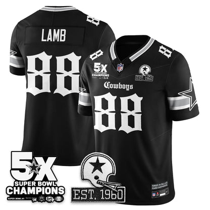 DAL 'Gothic 5-Time Champions Edition' Vapor Limited Jersey - Stitched