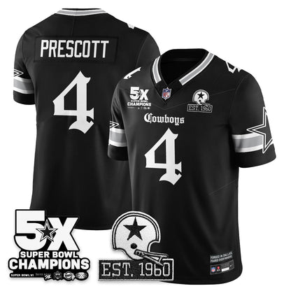 DAL 'Gothic 5-Time Champions Edition' Vapor Limited Jersey - Stitched
