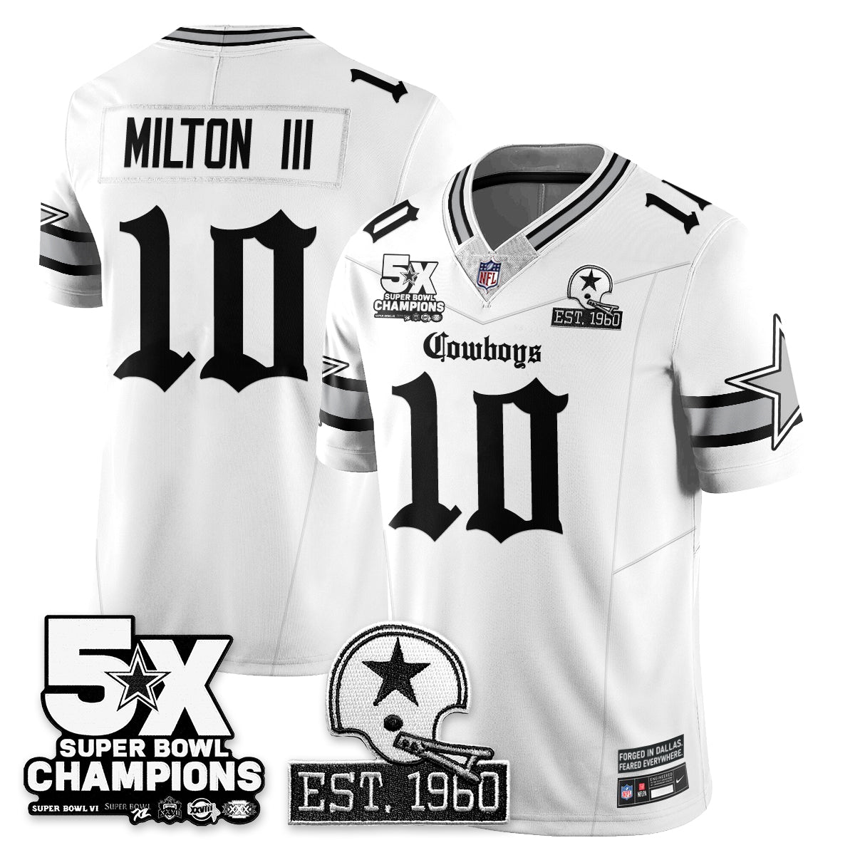 DAL 'Gothic 5-Time Champions Edition' Vapor Limited Jersey - Stitched
